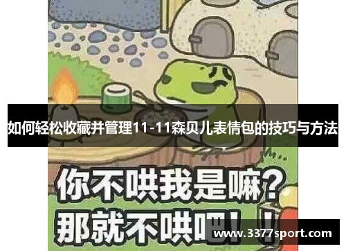 如何轻松收藏并管理11-11森贝儿表情包的技巧与方法
